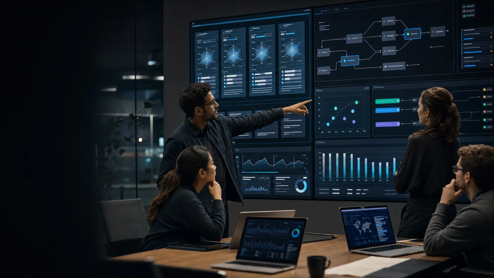 AI platform engineers comparing model quality, cost, latency, and routing decisions.